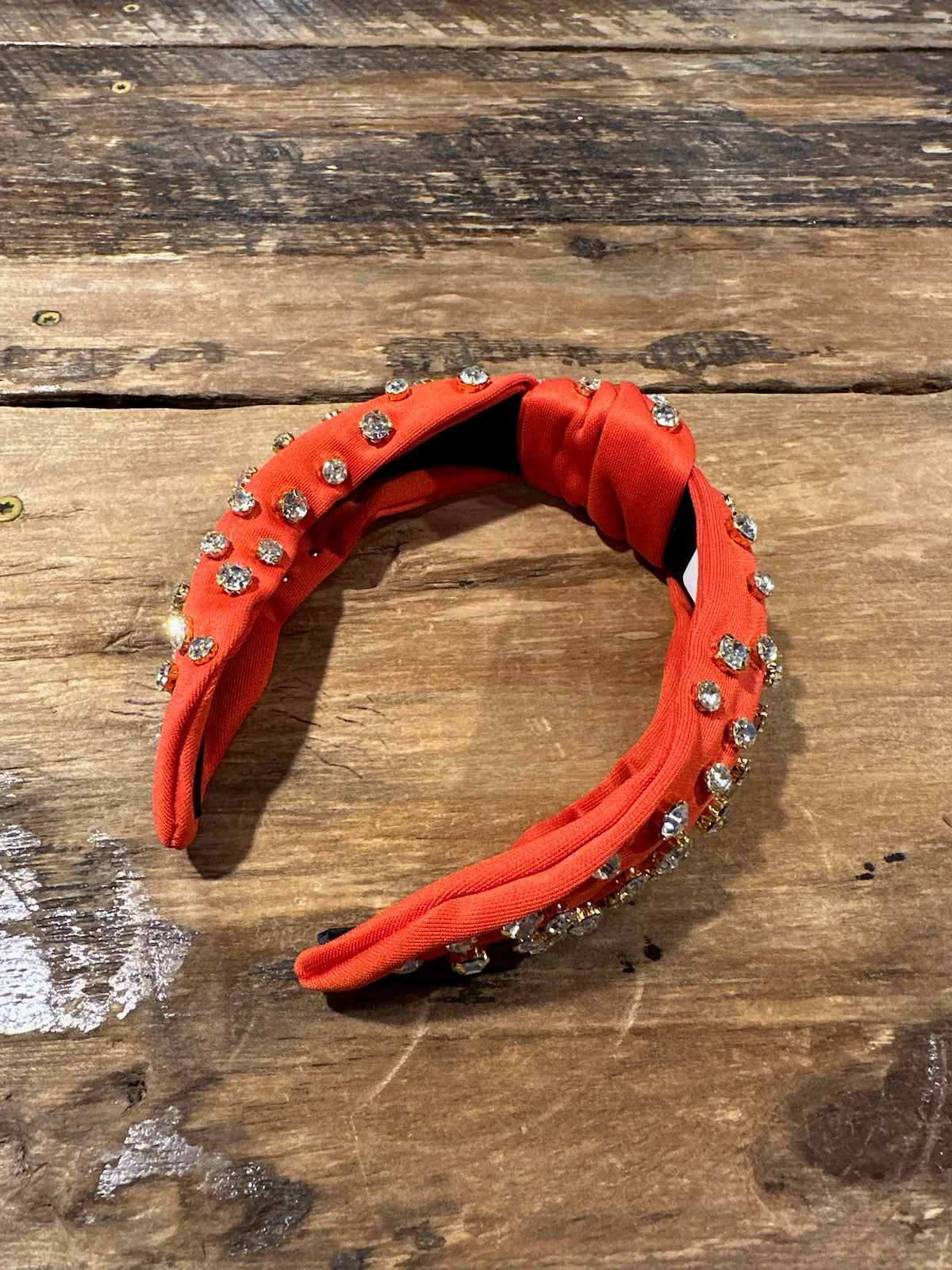 Orange Rhinestone Headband