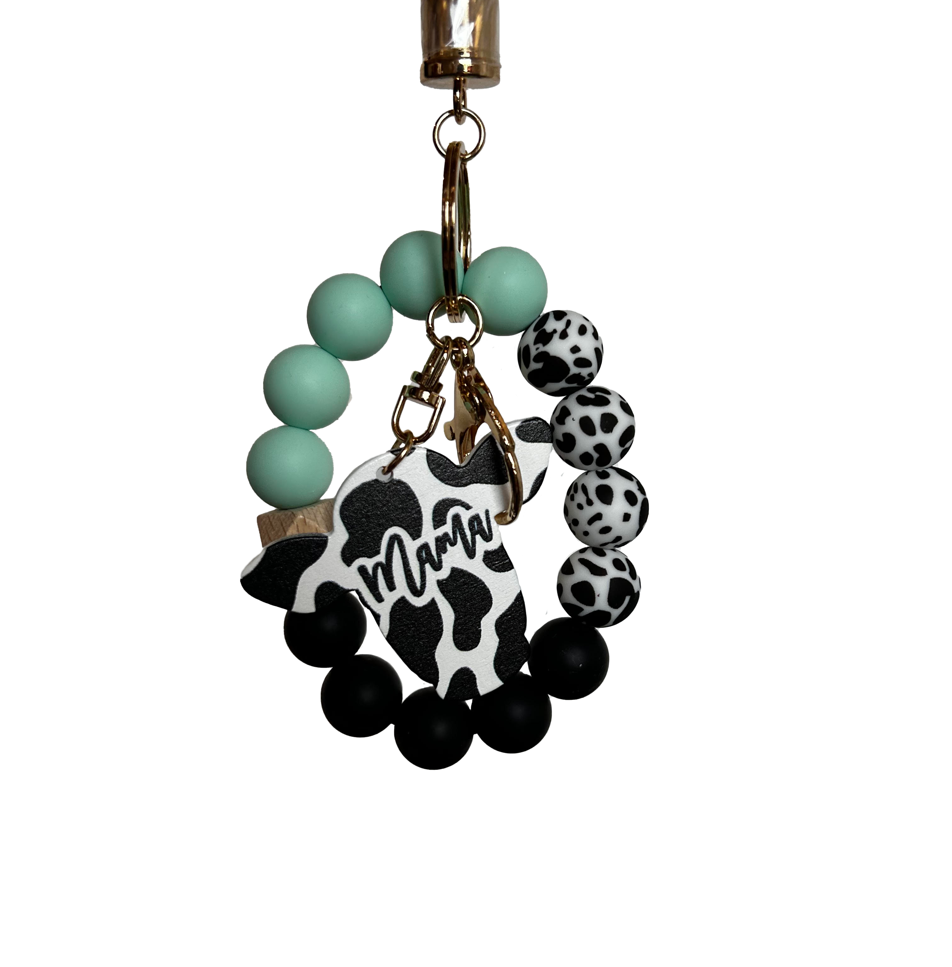 Cow Print MAMA Keychain