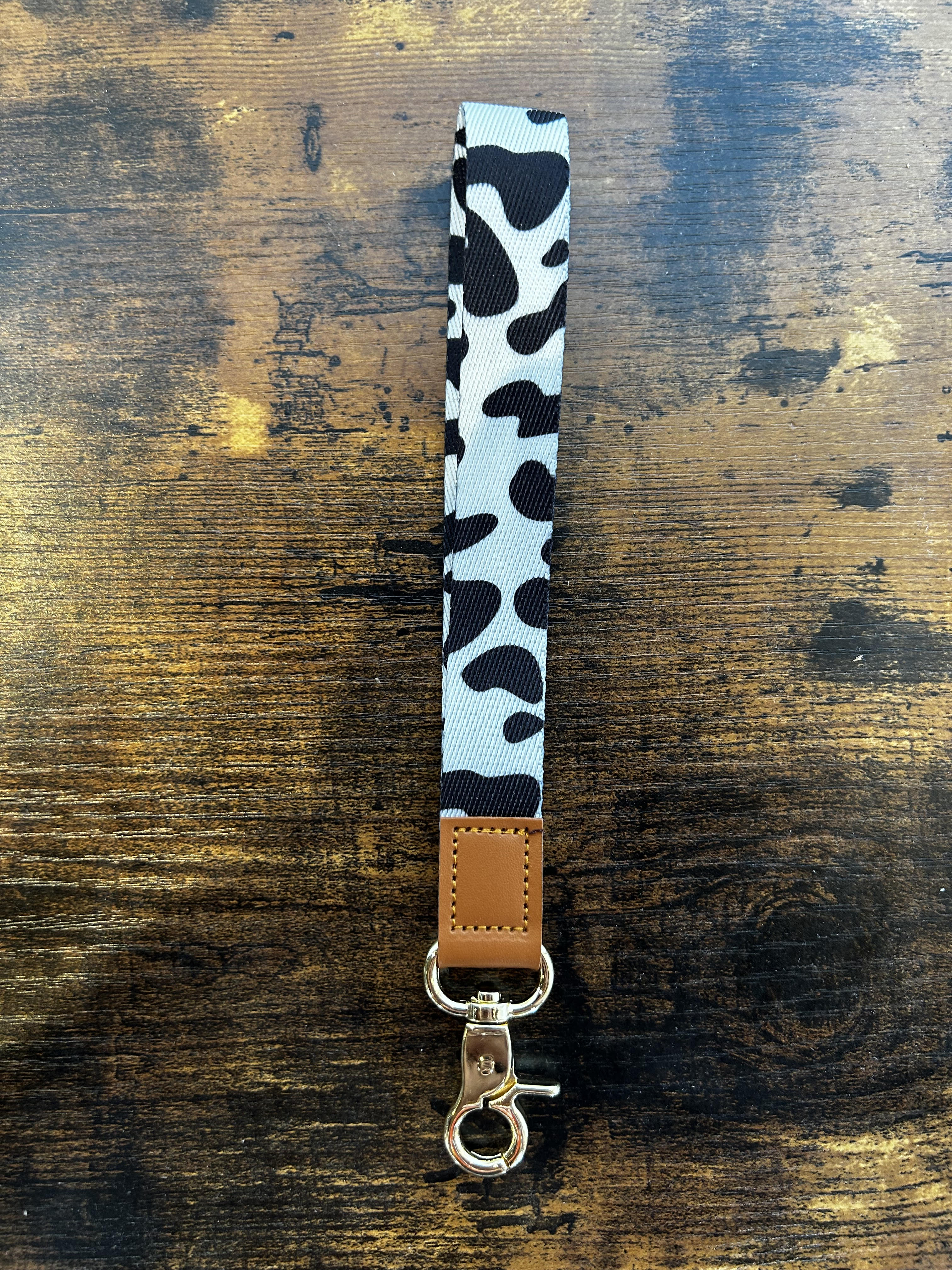 Cow Wristlet Keychain