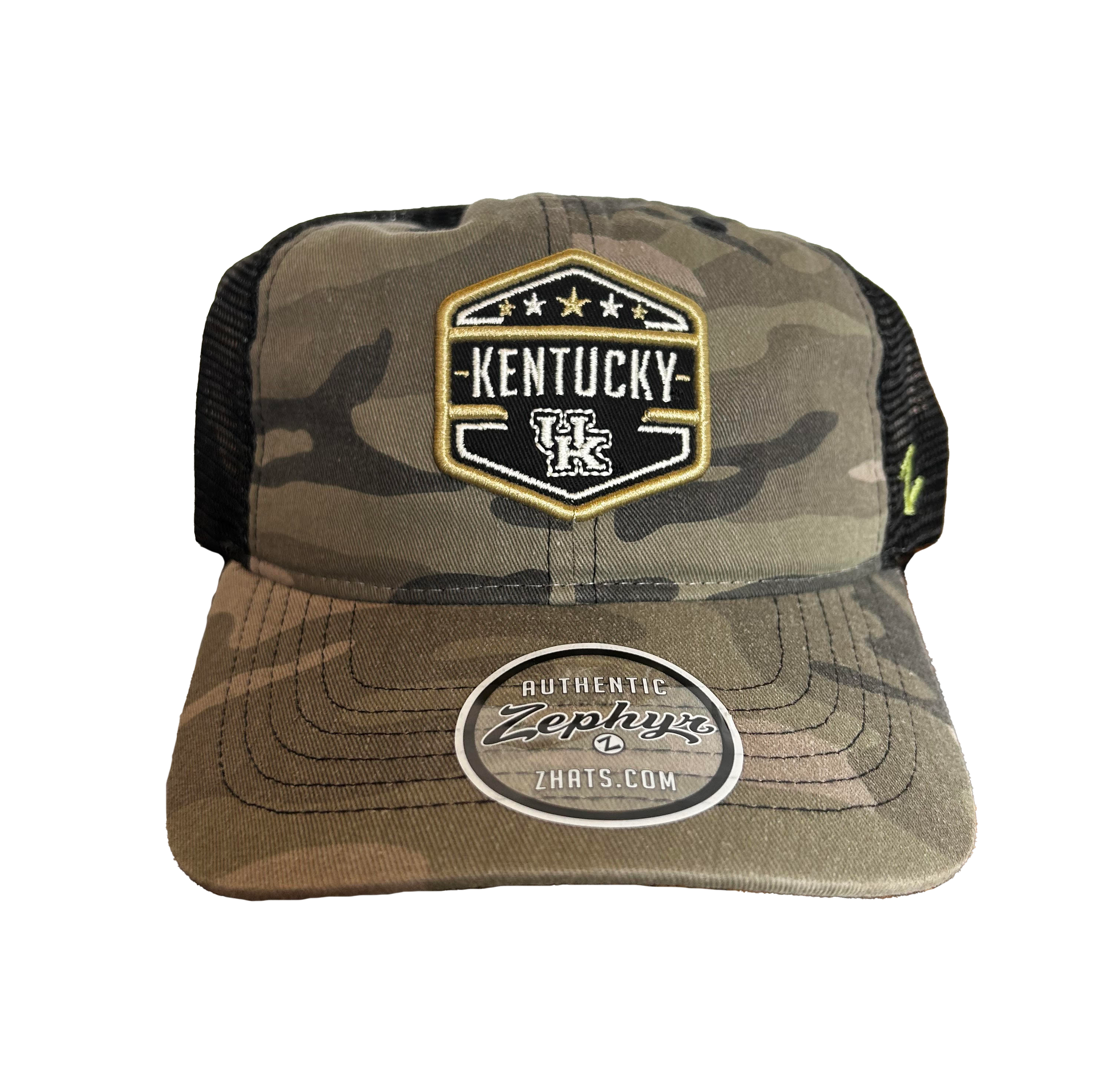 Kentucky Washed Camo Mesh Hat 23